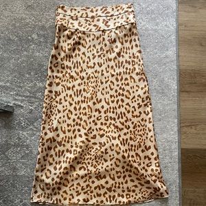 Free People Leopard Midi skirt